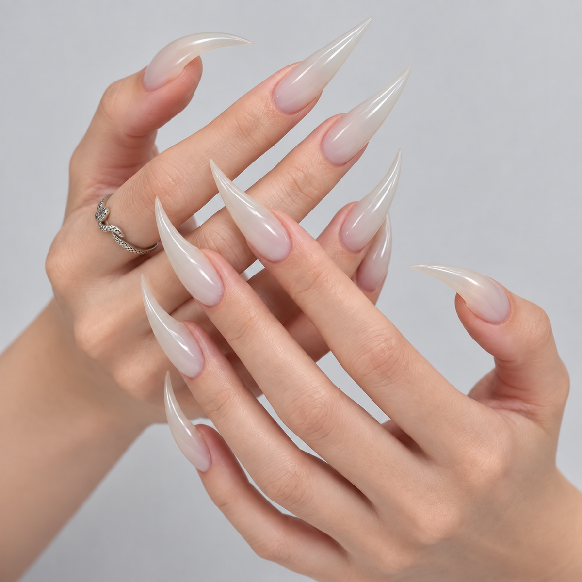 Ivory Fang Claw Press-On Nails - Aninail