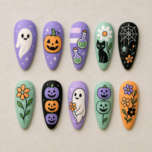 Daisy Boo Pastel Folk Press-On Nails - Aninail