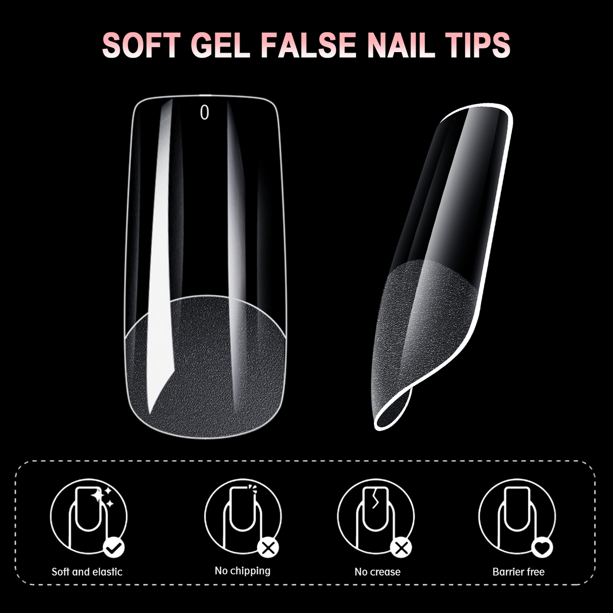 600-Piece Full Cover Nail Tips - Aninail