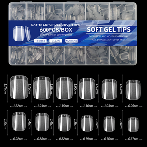 600-Piece Full Cover Nail Tips - Aninail