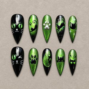 Emerald Familiar Press-On Nails - Aninail