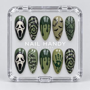 Dead Line Halloween Almond Press-On Nails - Aninail