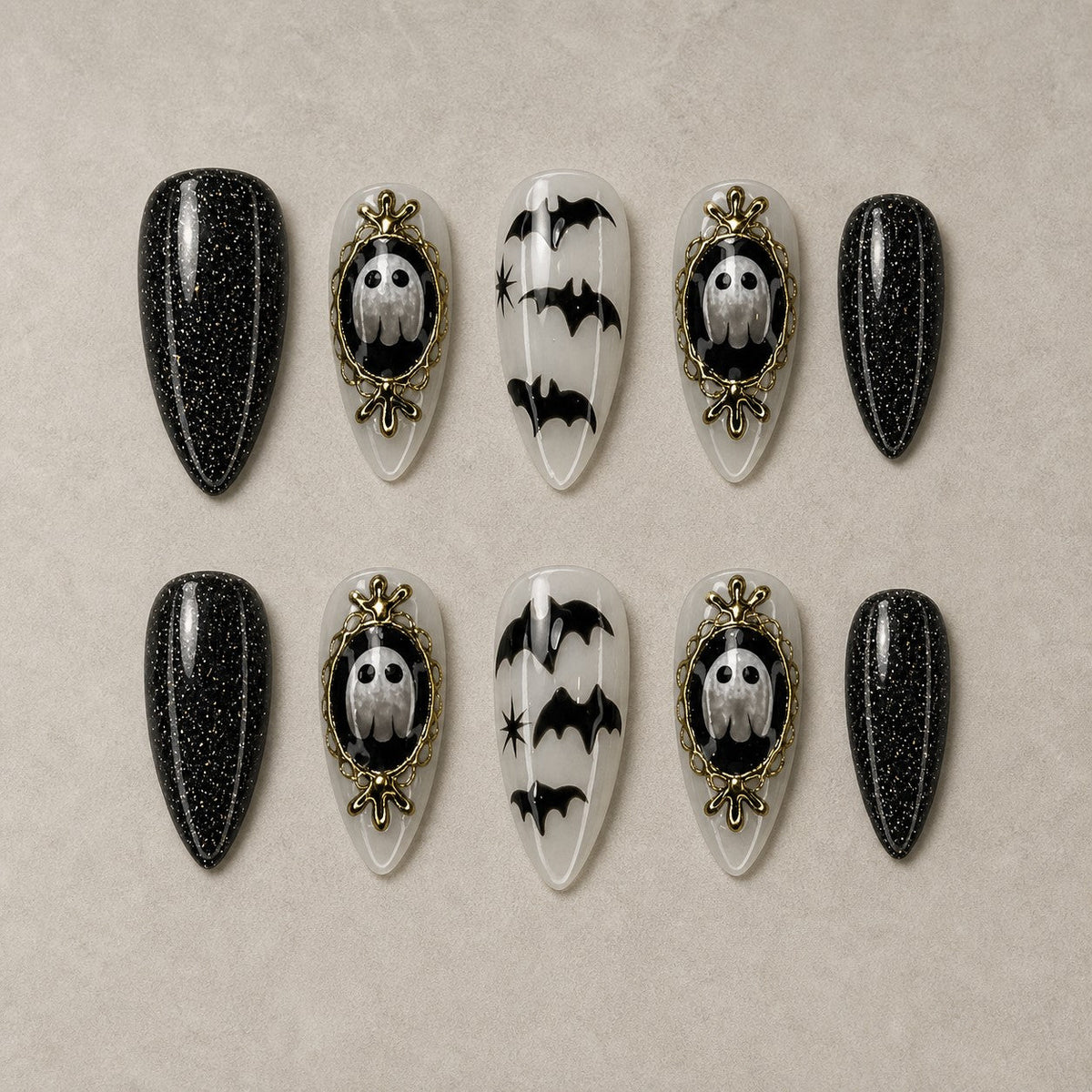 Haunted Cameo Victorian Gothic Press-On Nails - Aninail