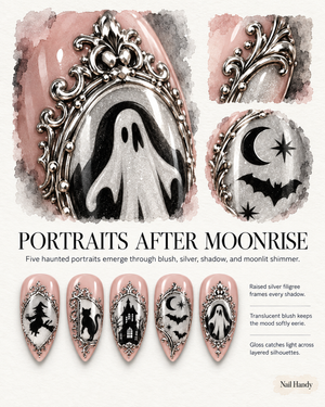 Haunted Gallery Halloween Almond Press-On Nails - Aninail