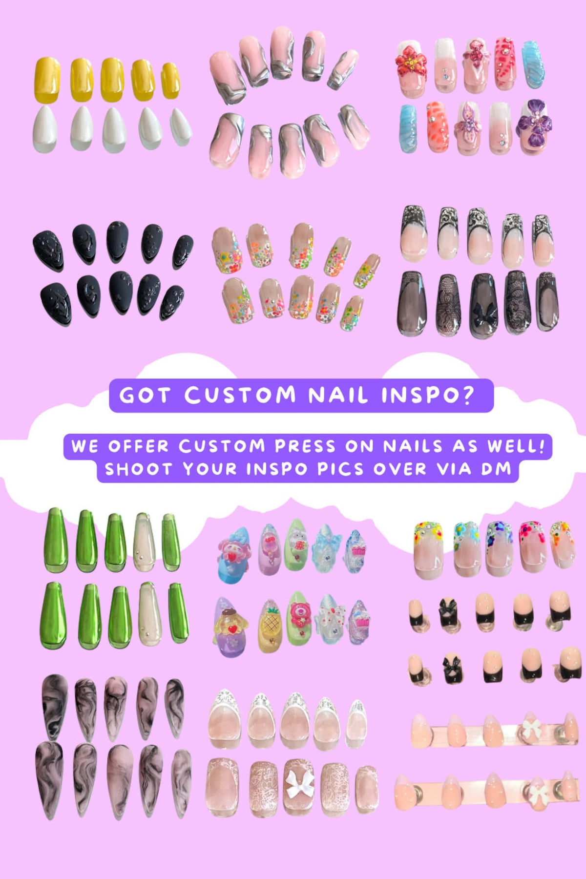 Pink Strawberry Lemonade Gel Press On Nails | Summer Press Ons | XShort to XLong Gel Nails | Fruit Nails | 3D Nail Art 2026 image 13