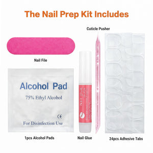 Handmade Star Polka Dot Press On Nails, Almond French Tips image 6