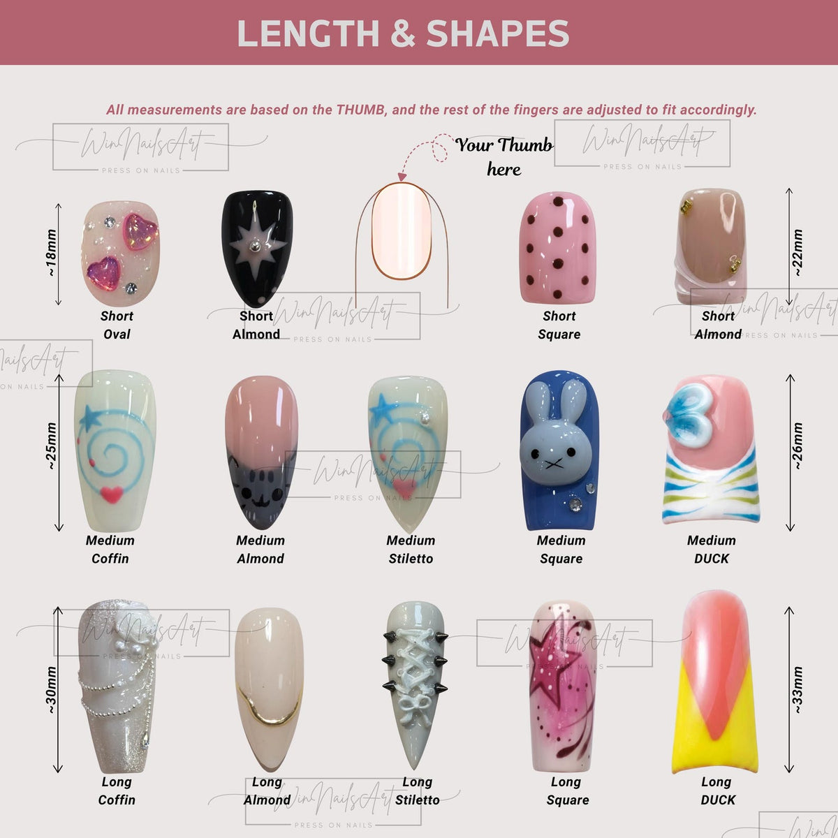 Sweet Y2K Press On Nails | Pink Coquette 3D Nail Set | Kawaii Bow Star Clock Charm Nails | Handmade Reusable Custom Nails image 4