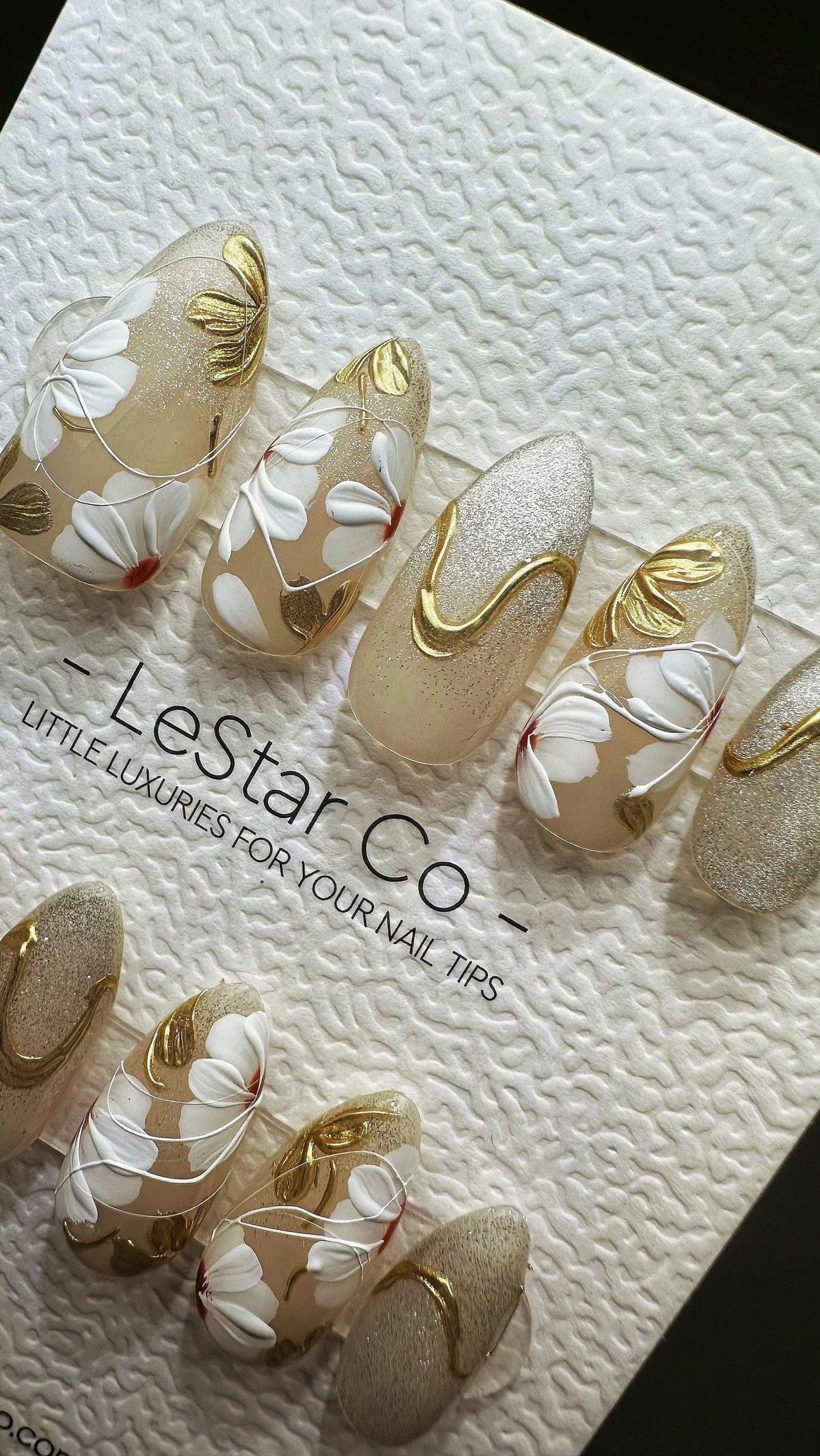 Timed Offer 4 For 3) Handmade Press On Floral Fantasy Luxe Gel Acrylic Nails image 1