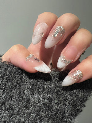 Timed Offer 4 For 3) Handmade Press On Princess Serenity Gel Acrylic Nails image 3