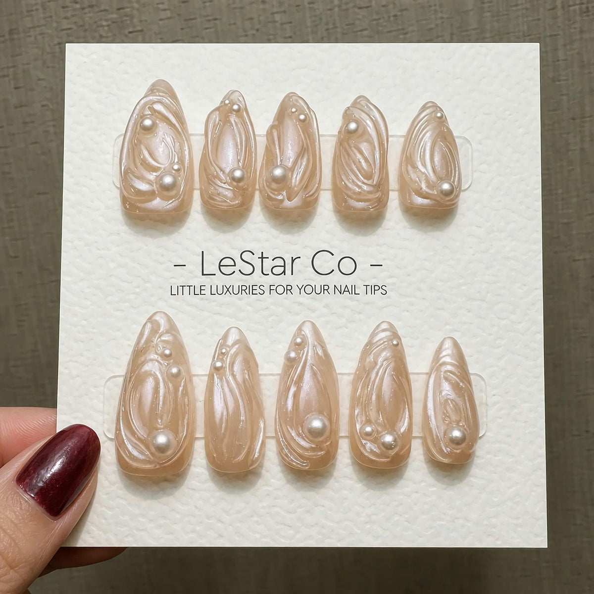 Timed Offer 4 For 3) Handmade Press On Oceanic Swirl Gel Acrylic Nails image 1