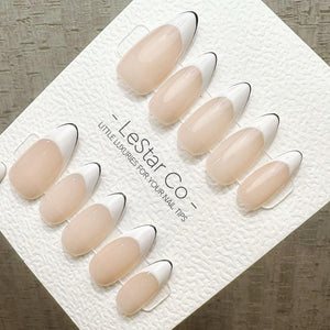 Timed Offer 4 For 3) Handmade Press On French Tip Gel Acrylic Nails image 4