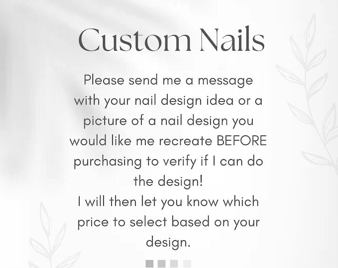 Custom Press On Nail — Design your own set