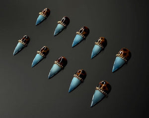 Denim Cateye Tortise shell Nails