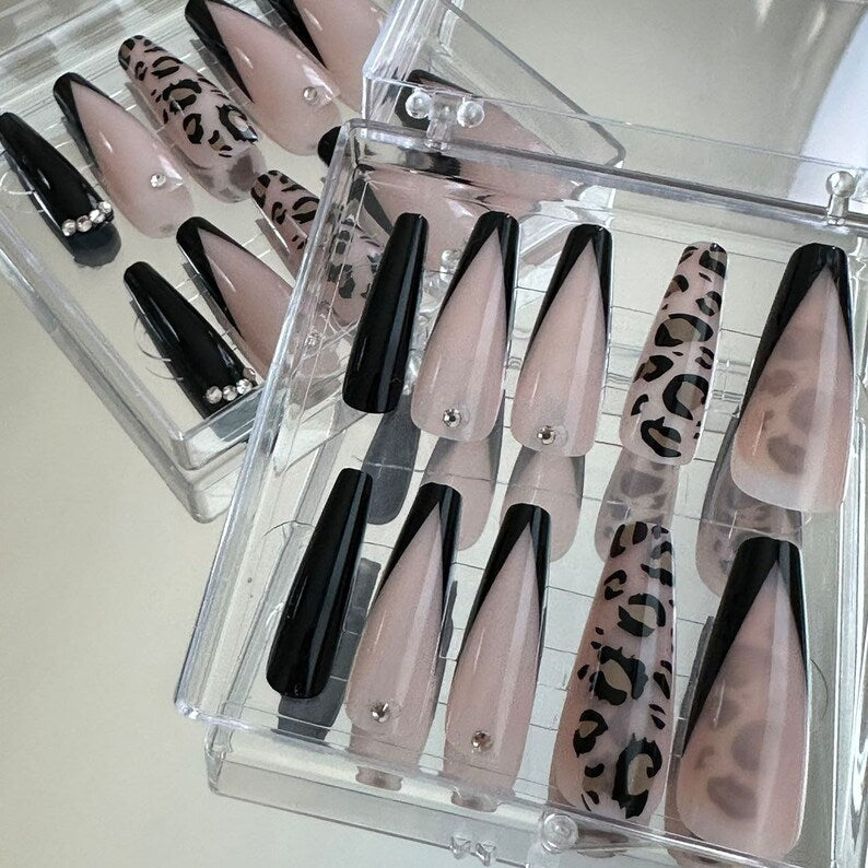 Elegant Moonstone Press On Nails