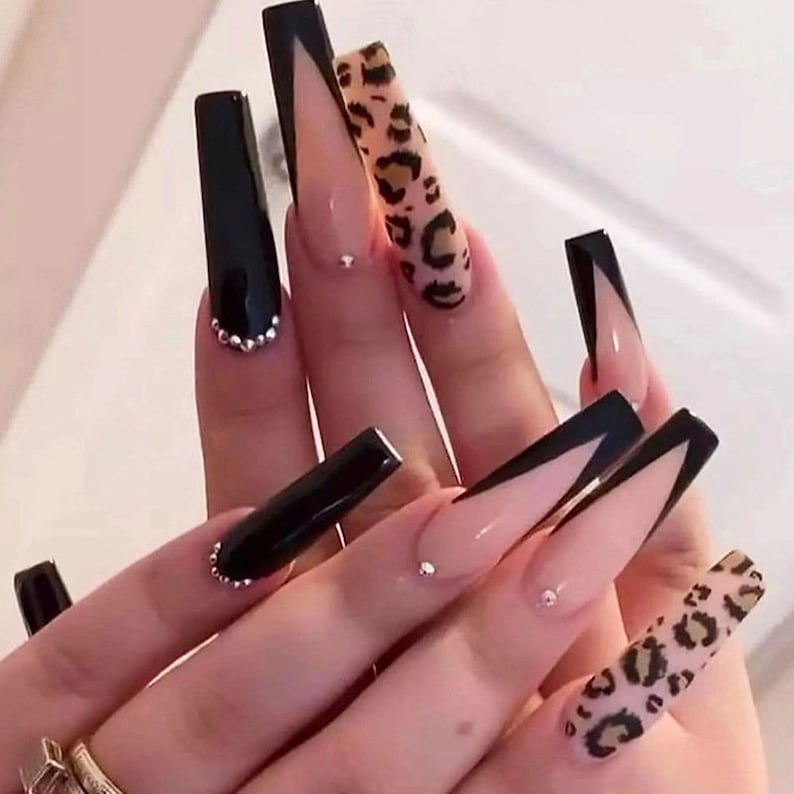 Elegant Moonstone Press On Nails