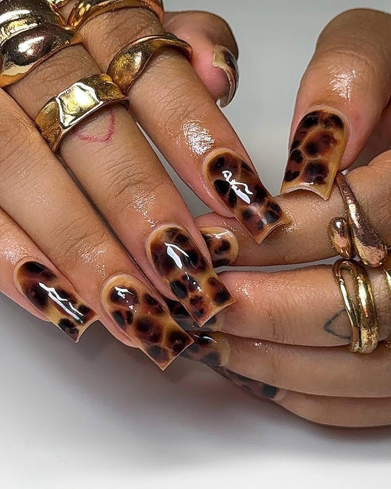Soft Neutral Glam Press On Nails