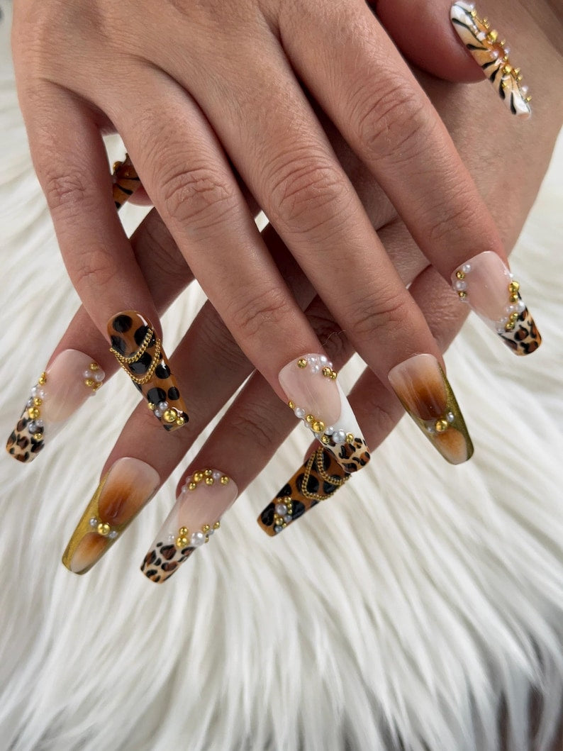 Coquette Animal Print Press On Nails