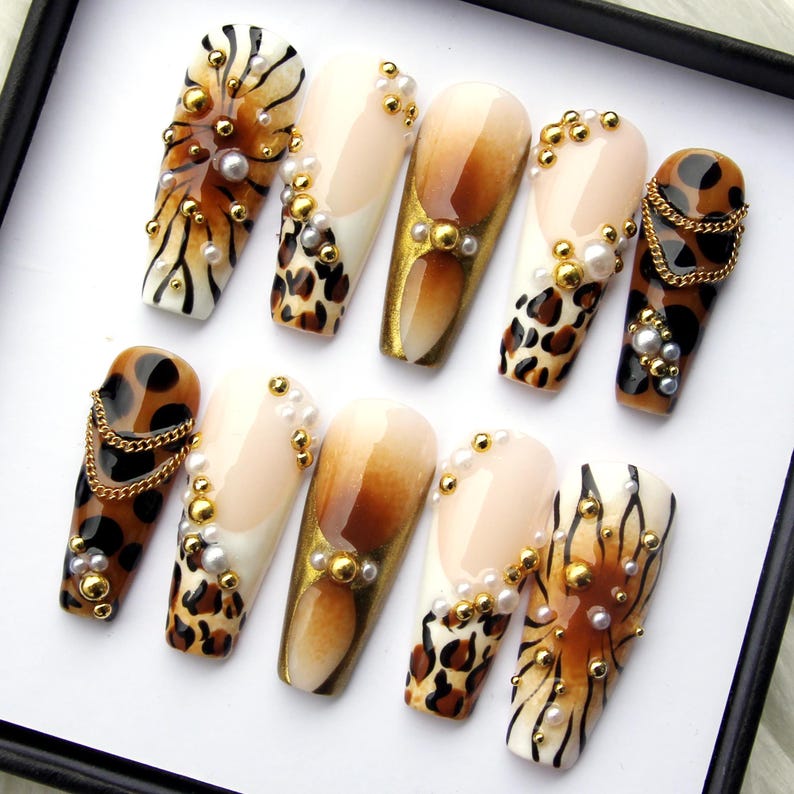 Coquette Animal Print Press On Nails
