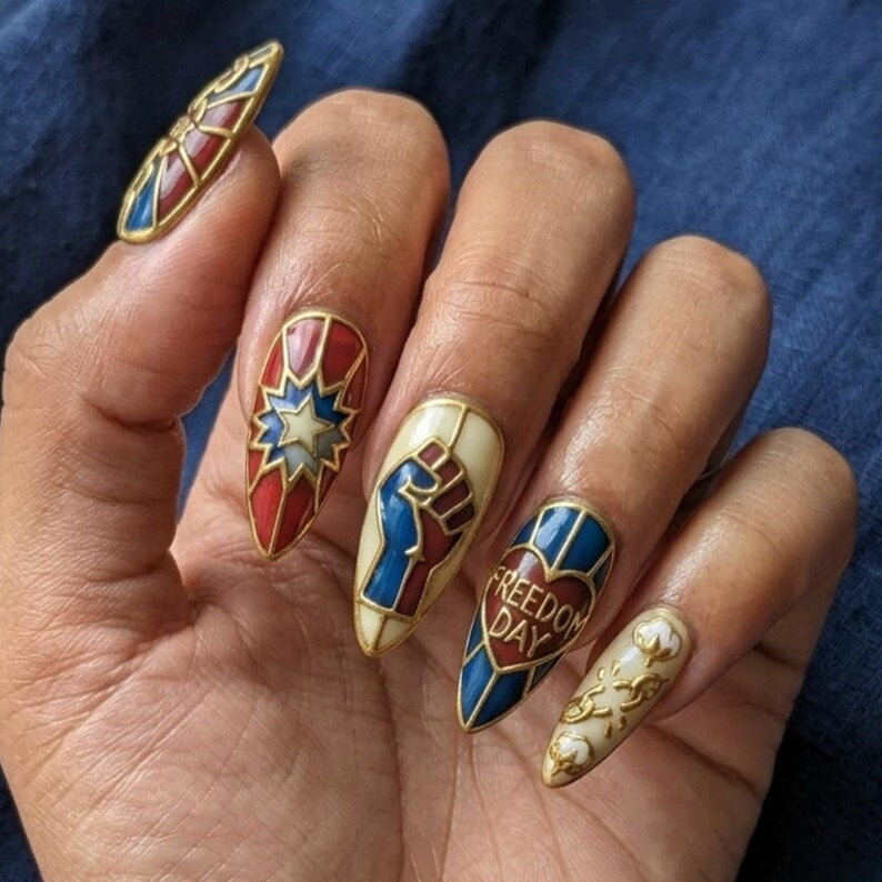 Mystical Midnight Charm Press On Nails