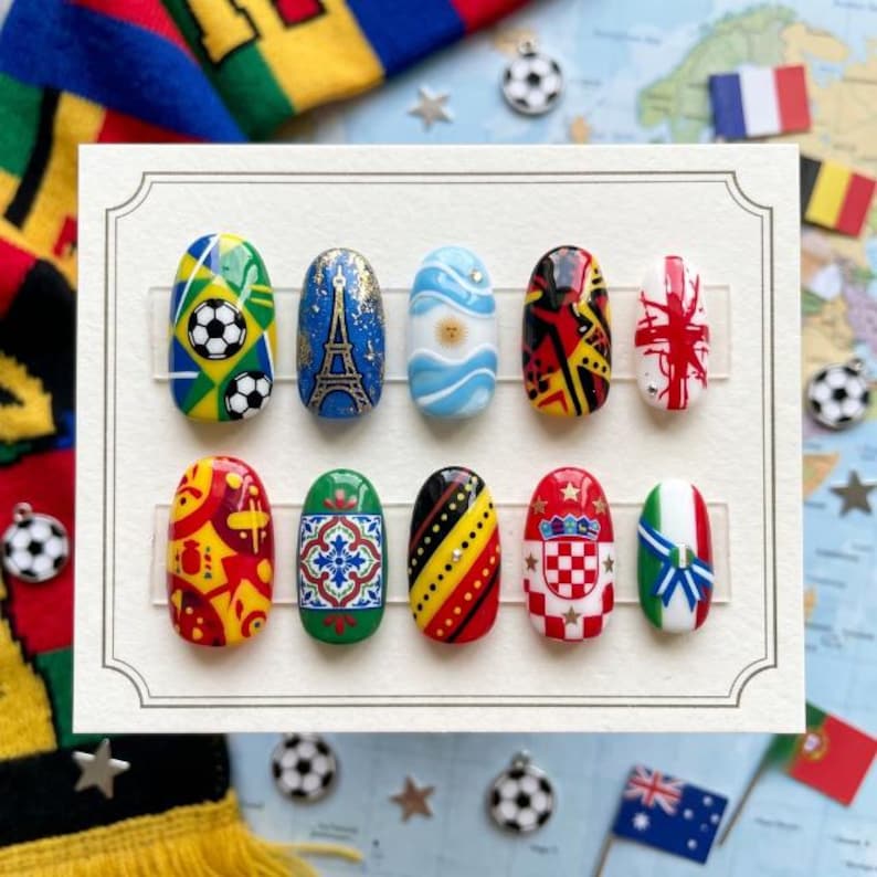 Championship Game Day Press On Nails