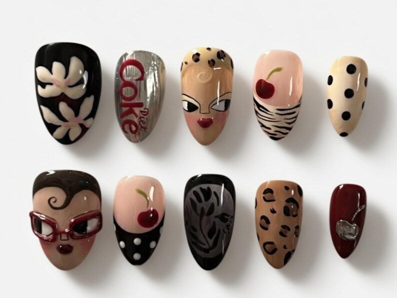 Velvet Earth Tone Press On Nails