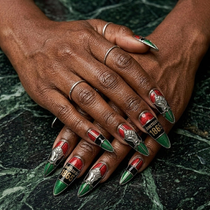 Whimsical Holiday Workshop Press On Nails