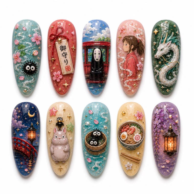 Dreamy Pastel Fantasy Press On Nails