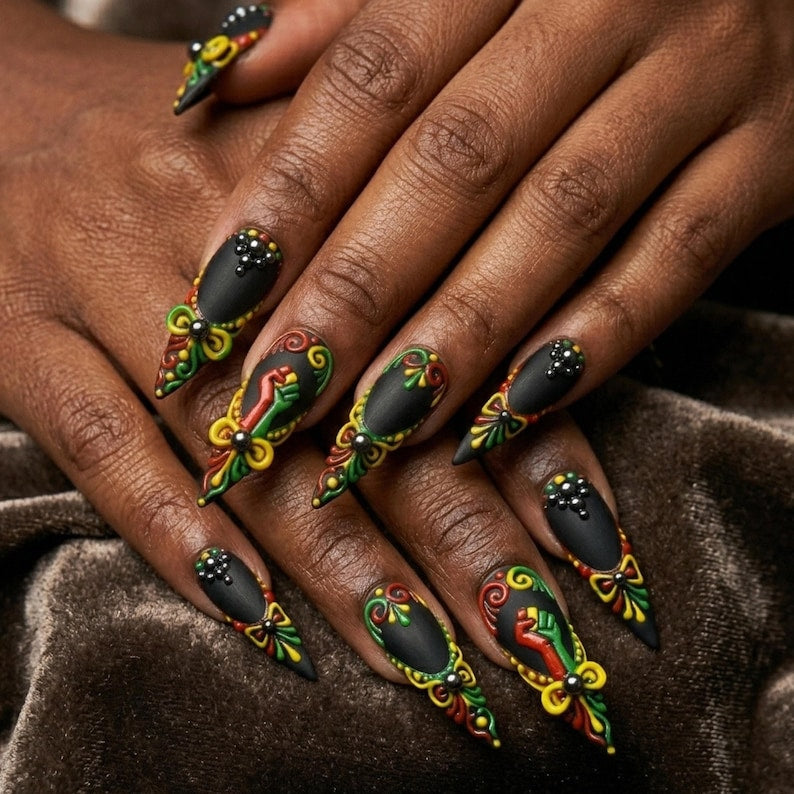 Bold Heritage Celebration Press On Nails