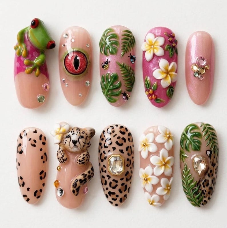 Crystal Moonlight Press On Nails