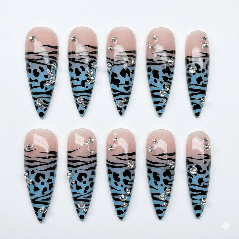 Ocean Wild Pattern Press On Nails