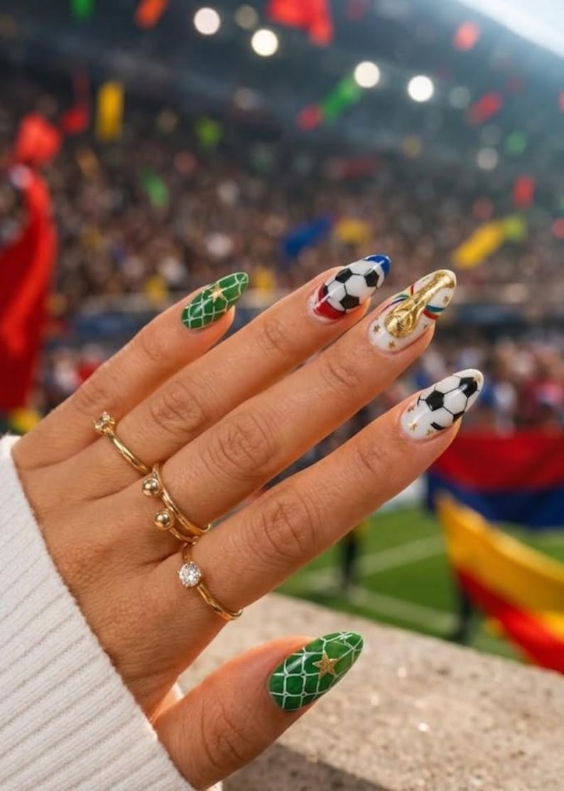 Championship Spirit Celebration Press On Nails
