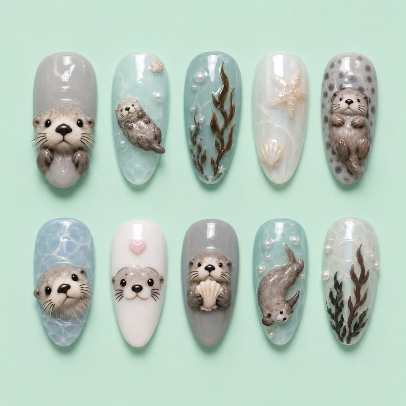 Coastal Cottage Charm Press On Nails