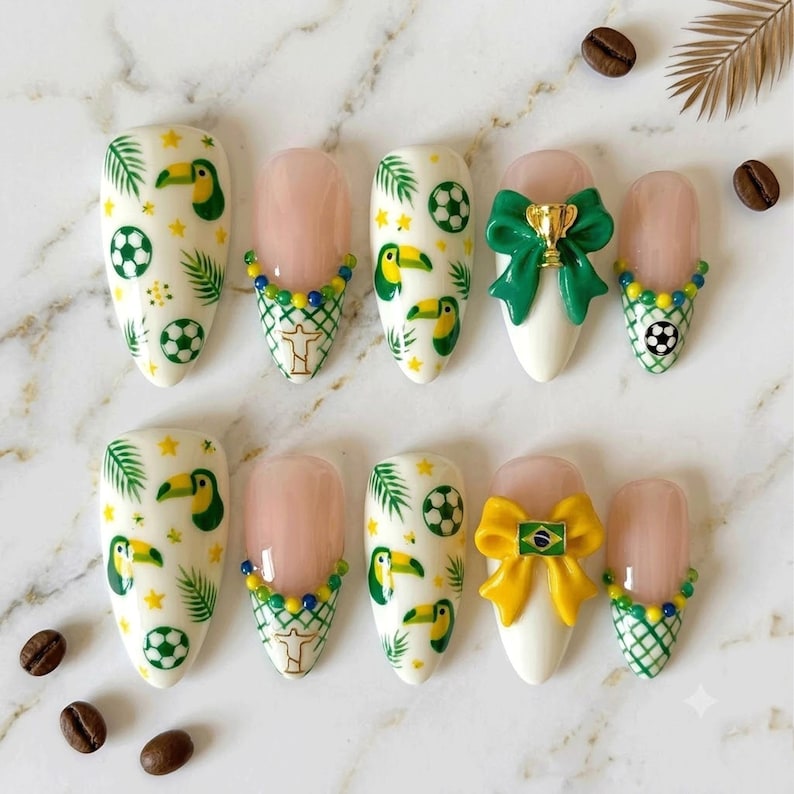 Vibrant Victory Celebration Press On Nails