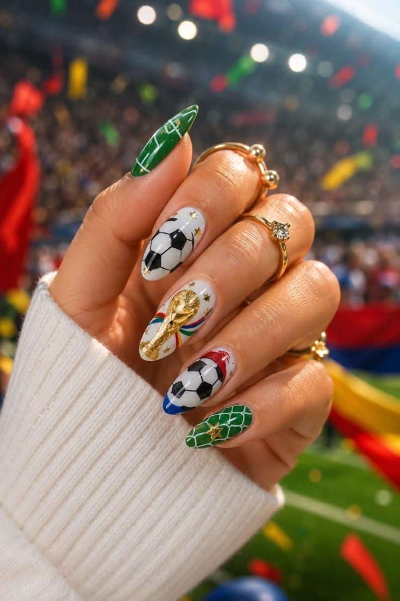 Championship Spirit Celebration Press On Nails