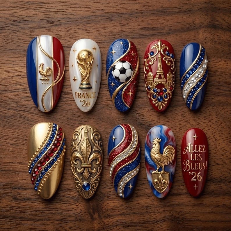 Elegant Championship Spirit Press On Nails
