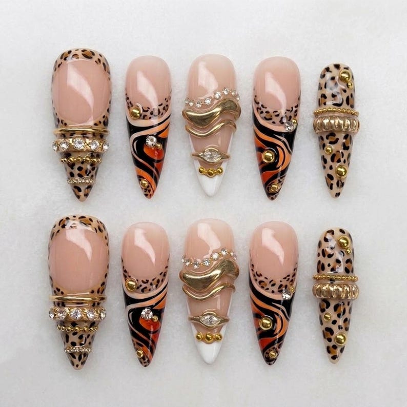 Classic Animal Print Press On Nails
