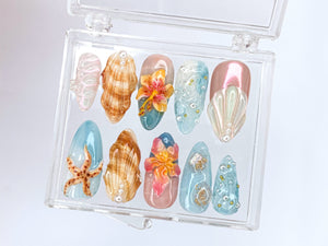 Tropical Ocean Press On Nails | OB33L