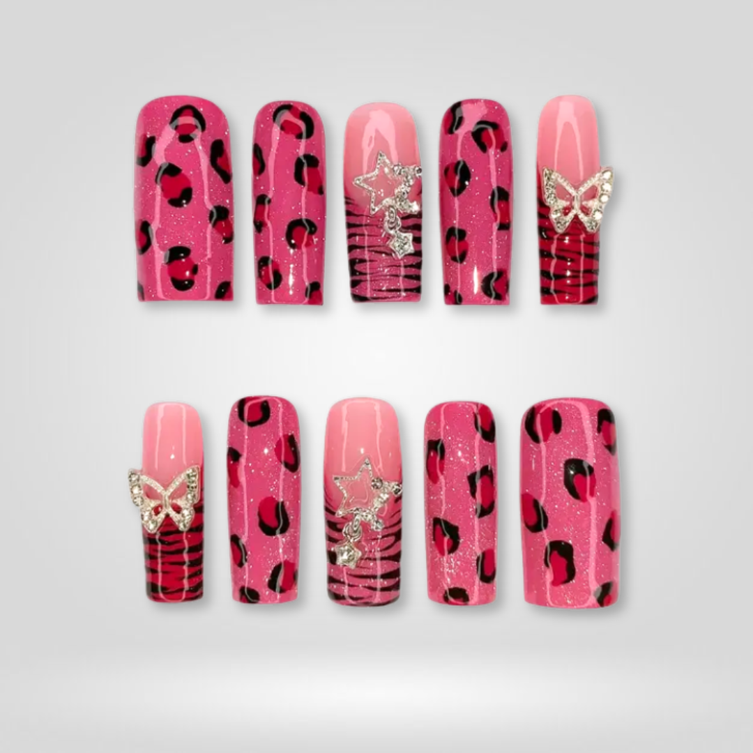 Pink Crush Floral Press-On Nails - Aninail