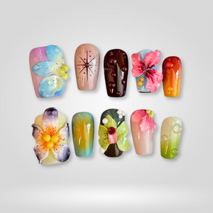 Floral Whisper Soft Petal Press-On Nails - Aninail