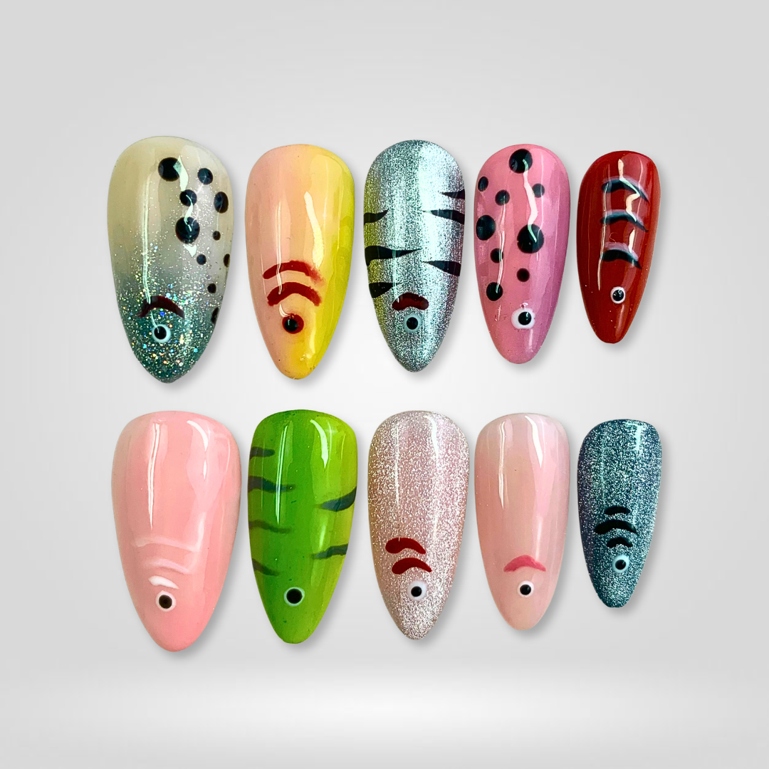 Fishing Lure Almond Press-On Nails - Aninail