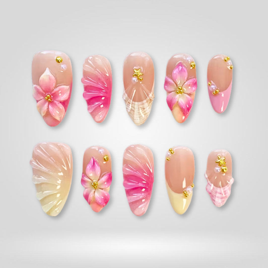 Coastal Bloom Press-On Nails - Aninail