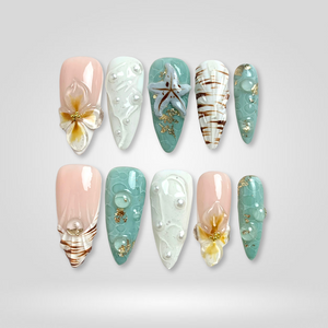 Ocean Glow 3D Press-On Nails - Aninail