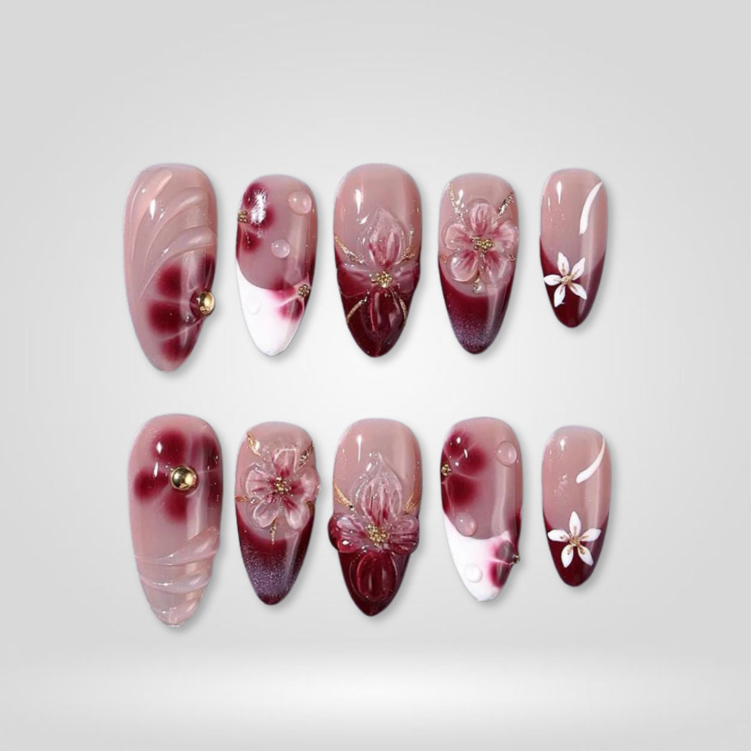 Blossom Tide Press-On Nails - Aninail
