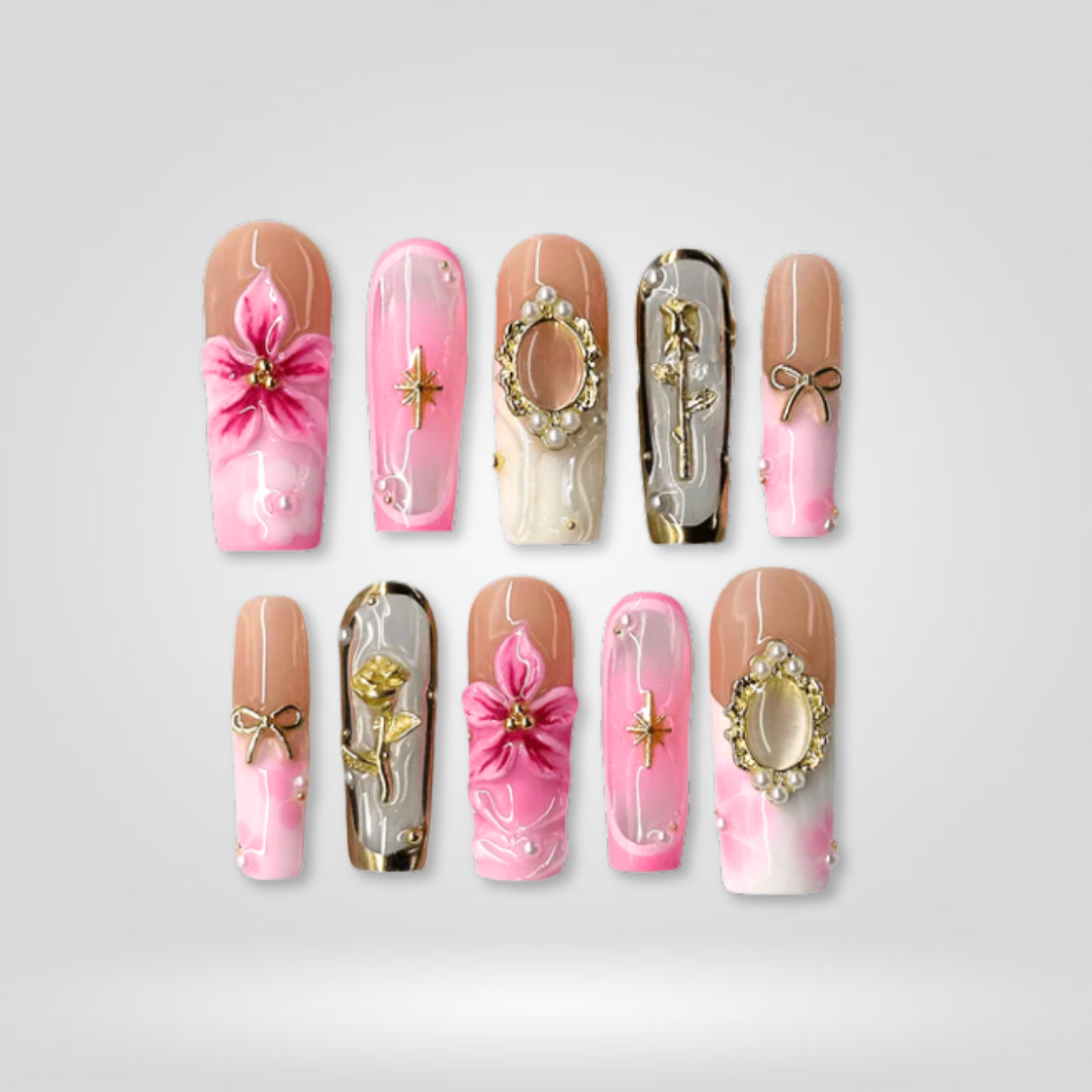 Emerald Elegance Press-On Nails - Aninail