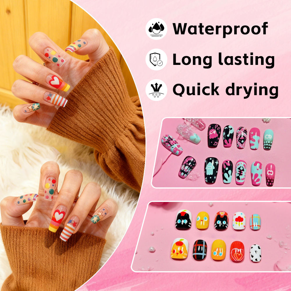 12-Color Nail Art Pen Set - Aninail