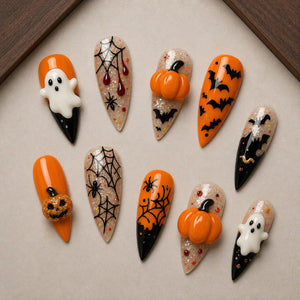 Midnight Harvest 3D Halloween Press-On Nails - Aninail