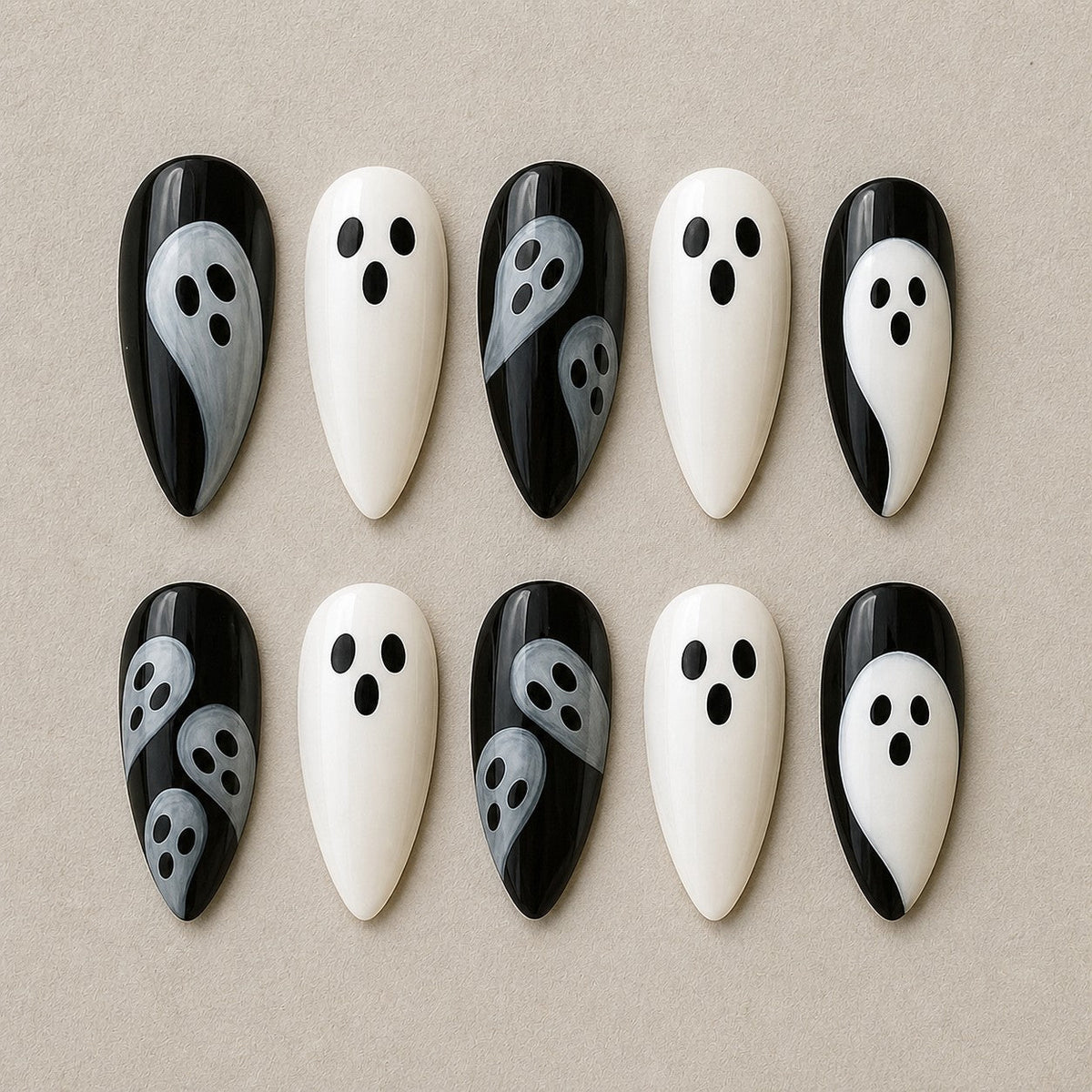 Mod Ghost Minimal Press-On Nails - Aninail