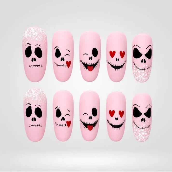 Pink After Dark Collectionâ€“ Halloween Press-On Nails - Aninail