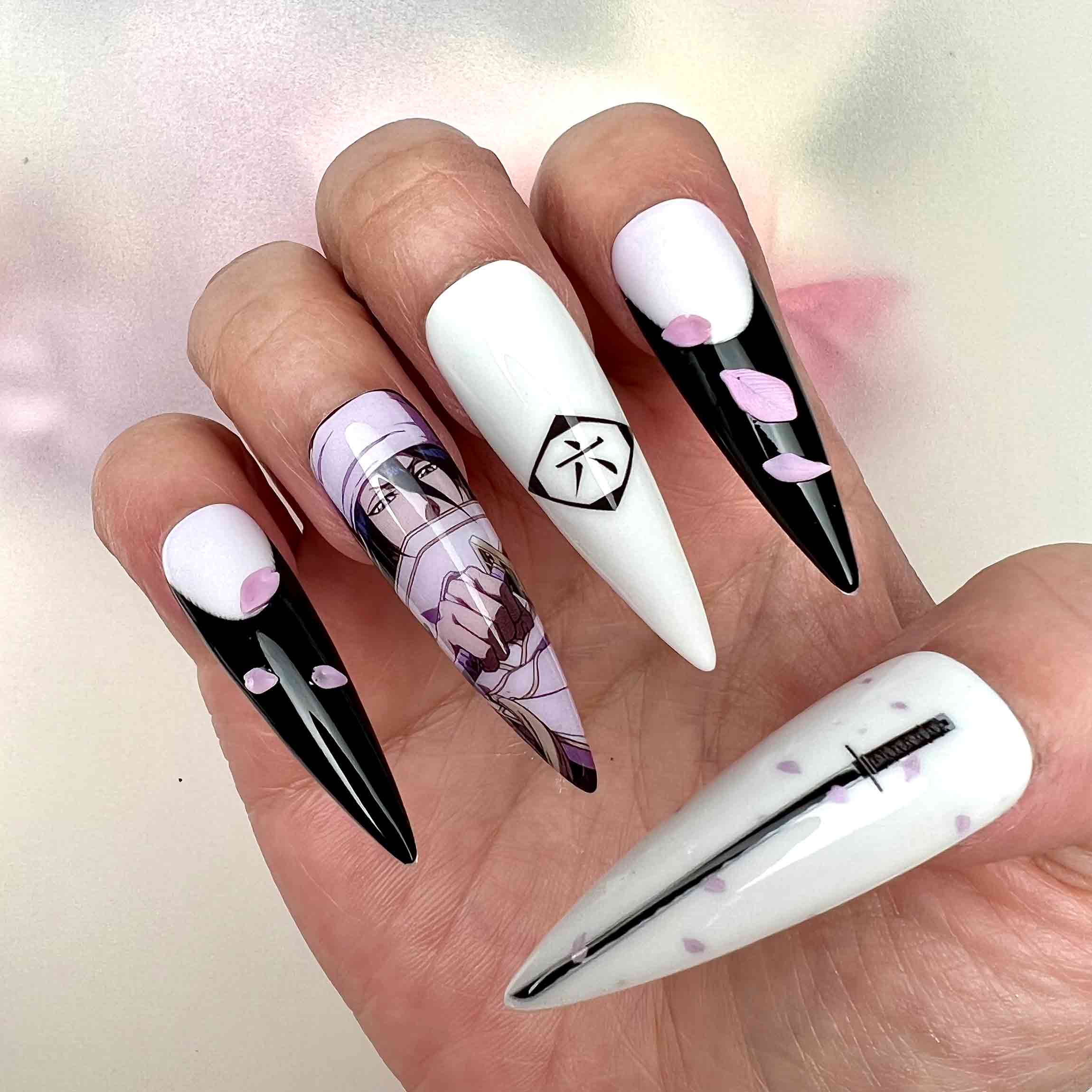 Bleach Byakuya Kuchiki Shikai Elegance Press On Nail