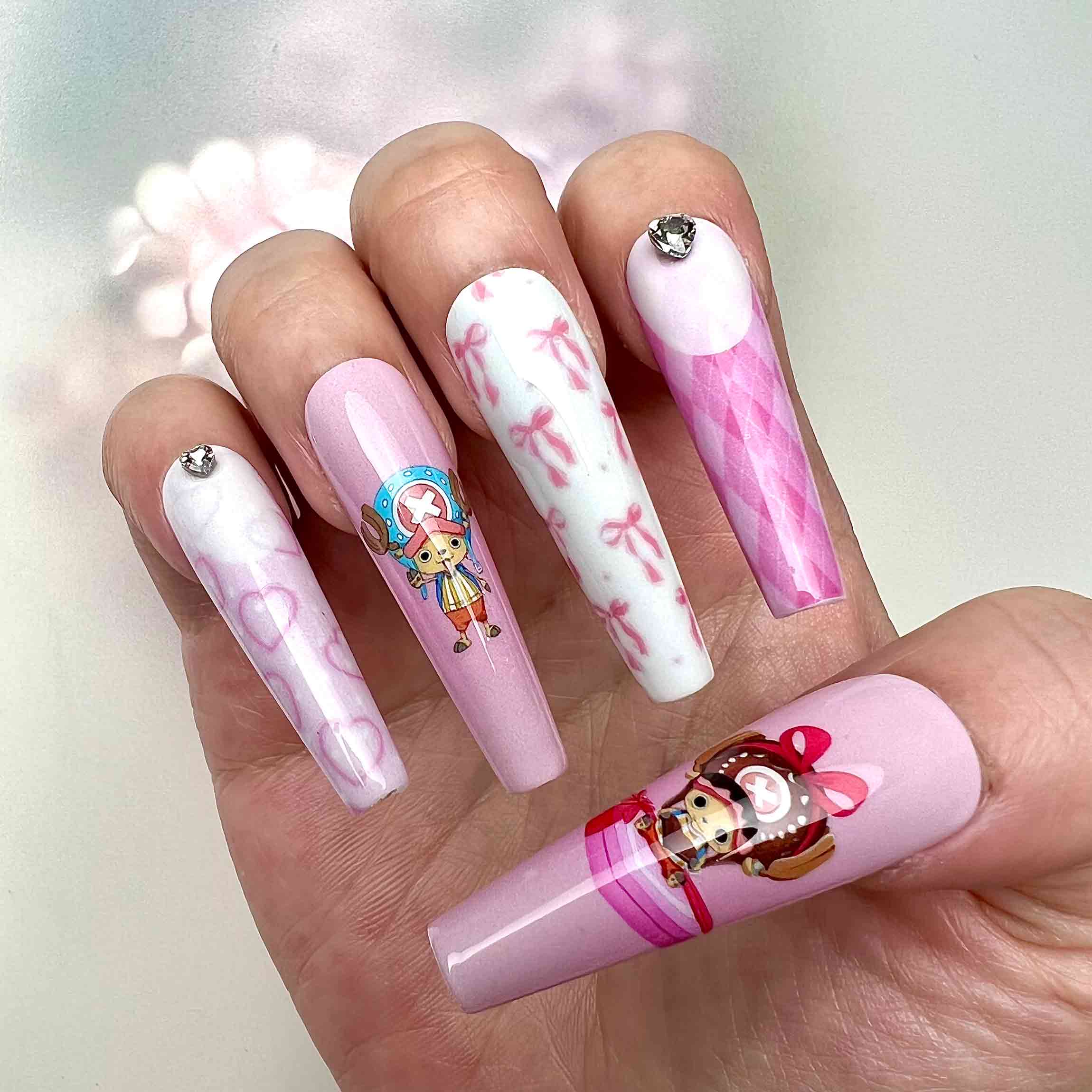 One Piece Tony Tony Chopper Pink Delight Press On Nail